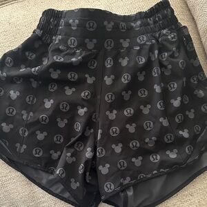 Lululemon Black Patterned Disney Shorts